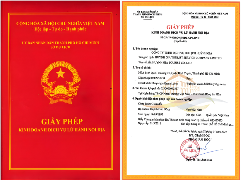 giấy phép kinh doanh lữ hành nội địa