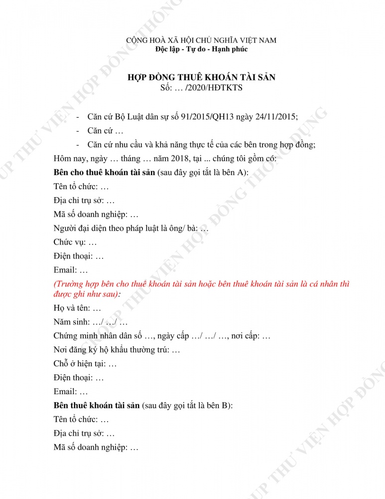 HỢp ĐỒng ThuÊ KhoÁn TÀi SẢn Mtl 1