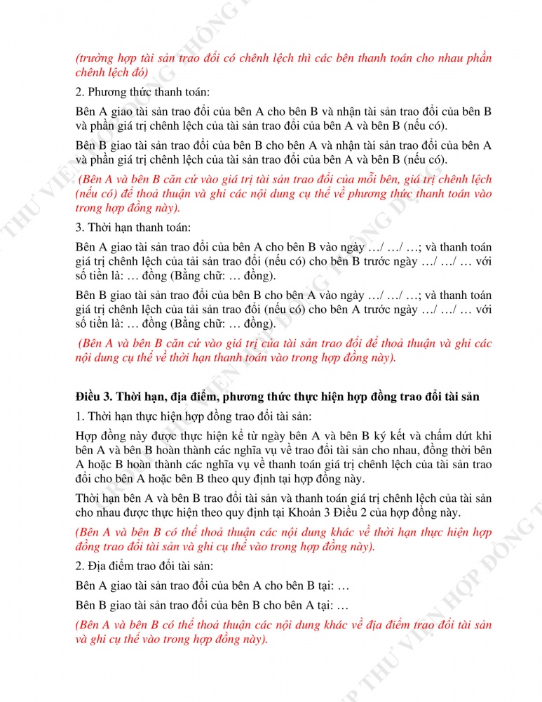HỢp ĐỒng Trao ĐỔi TÀi SẢn Mtl 3