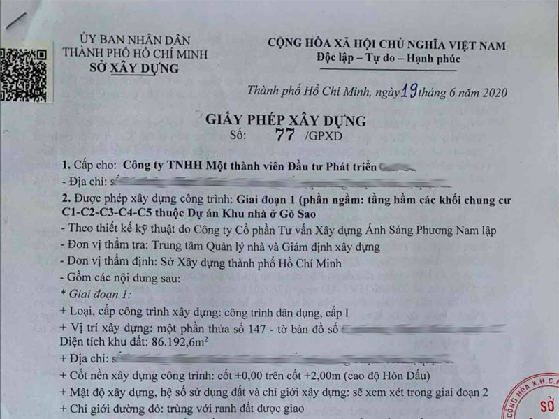 khi nào được cấp giấy phép xây dựng