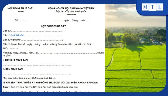 mẫu hợp đồng thuê đất nông nghiệp