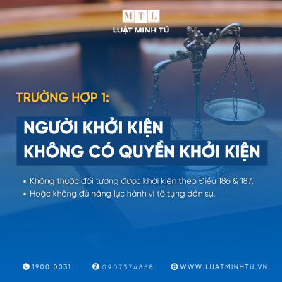 Người khởi kiện không có quyền khởi kiện hoặc không đủ năng lực hành vi tố tụng dân sự