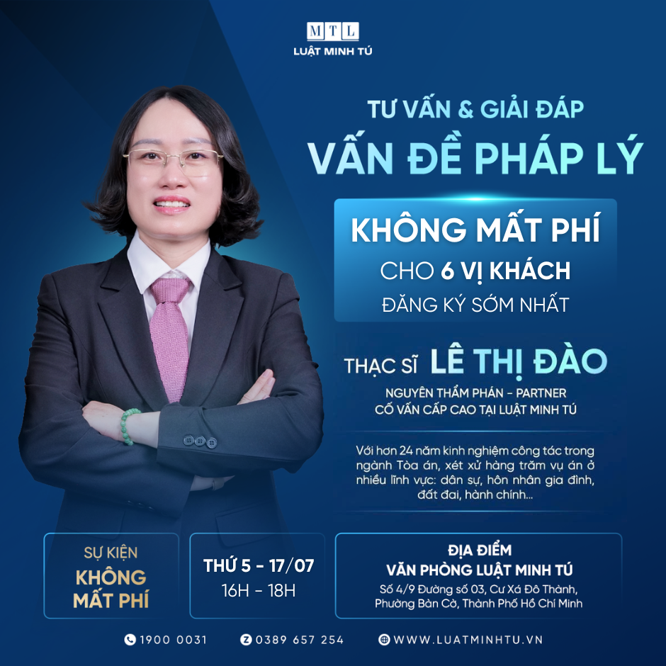 Chương trình tư vấn pháp lý miễn phí cùng Thạc sĩ Luật Lê Thị Đào 17/7