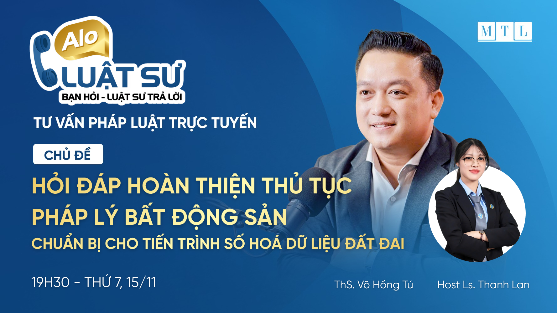 Chủ đề chương trình đa dạng, từ tranh chấp, pháp lý BĐS, đến hình sự, tố tụng