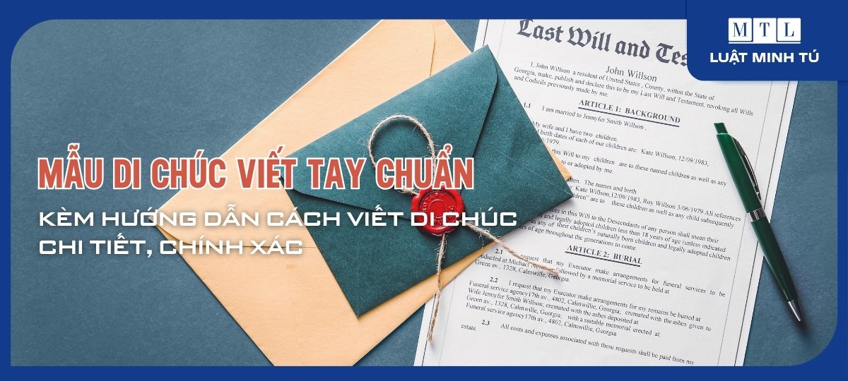 mẫu di chúc thừa kế đất đai viết tay